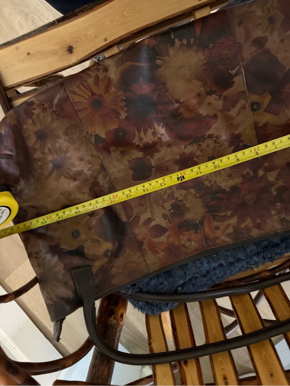 Maurizio Taiuti Floral Leather Shoulder Bag - Brown Multi - Picture 6 of 6